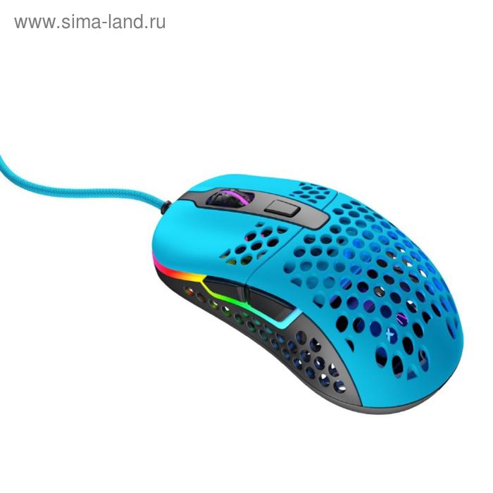 Мышь Xtrfy M42 RGB, игровая, проводная, оптическая, 16000 dpi, синяя - Фото 1