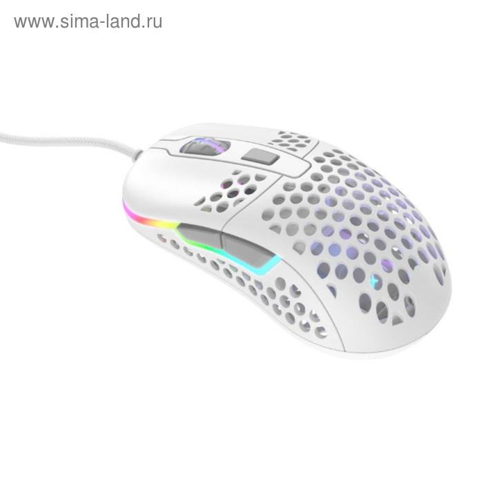 Мышь Xtrfy M42 RGB, игровая, проводная, оптическая, 16000 dpi, белая - Фото 1