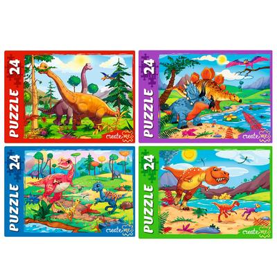 Пазлы «Динозавры», 24 элемента, МИКС