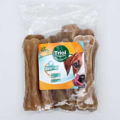 Косточка жевательная Triol DENTAL, 16 см, 80-85 г, пакет 10 шт.