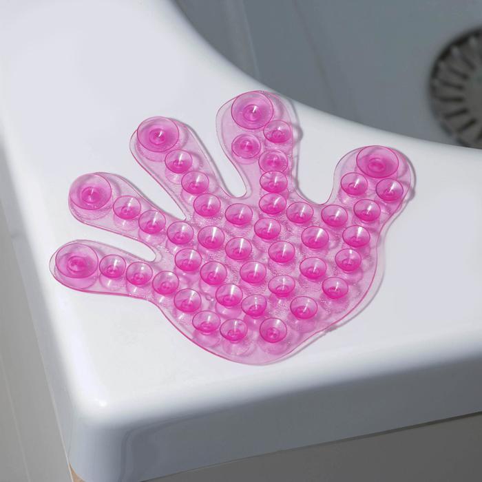 Мини - коврик детский в ванну «Рука», 13×11 см, МИКС - Фото 1