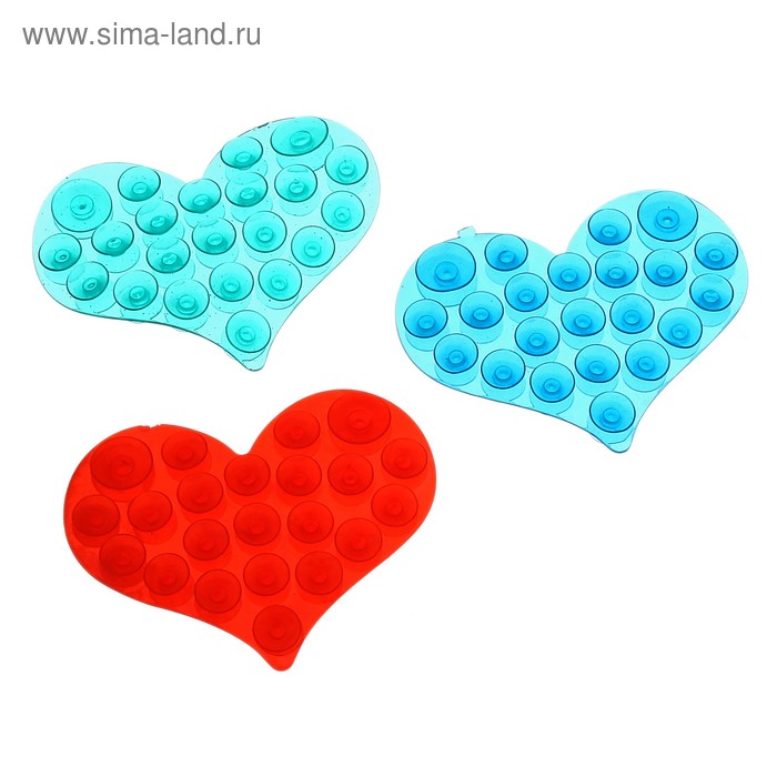 Мини-коврик для ванны «Сердечко», цвет МИКС - Фото 1