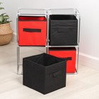 Стойка для хранения одежды Доляна, 4 короба, 60×29×60 см, цвет красно-чёрный - Фото 3