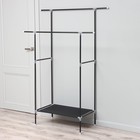 Вешалка - стойка напольная для одежды Доляна, напольная, 2 перекладины, 160×45×169 см, чёрная - Фото 2