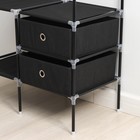 Вешалка - стойка напольная для одежды Доляна, 2 перекладины, 2 ящика, 120×43×169 см, чёрная - Фото 3