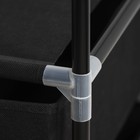 Вешалка - стойка напольная для одежды Доляна, 2 перекладины, 2 ящика, 120×43×169 см, чёрная - Фото 5