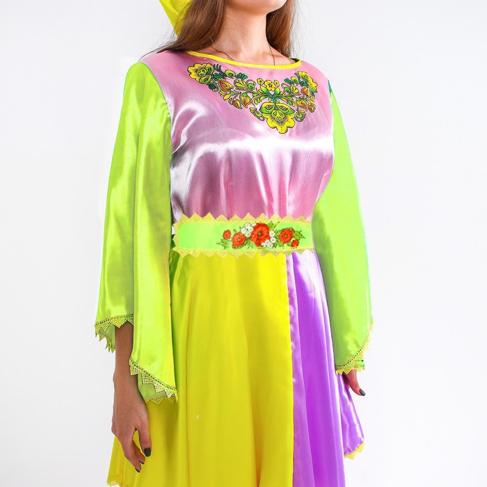 Карнавальный костюм «Весна», платье, кокошник, р. 50-52 - фото 1885086618