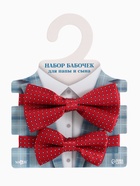 Галстук - бабочка для мальчика и папы «Горошек» - Фото 8