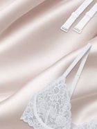 Лямки для бюстгальтера, текстильные, 2 см, 38 см, пара, белые - Фото 2