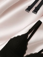 Лямки для бюстгальтера, текстильные, 2 см±2 мм, 34 см, пара, чёрные - Фото 2