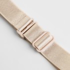 Лямки для бюстгальтера, текстильные, 2 см, 34 см, пара, бежевые - Фото 2