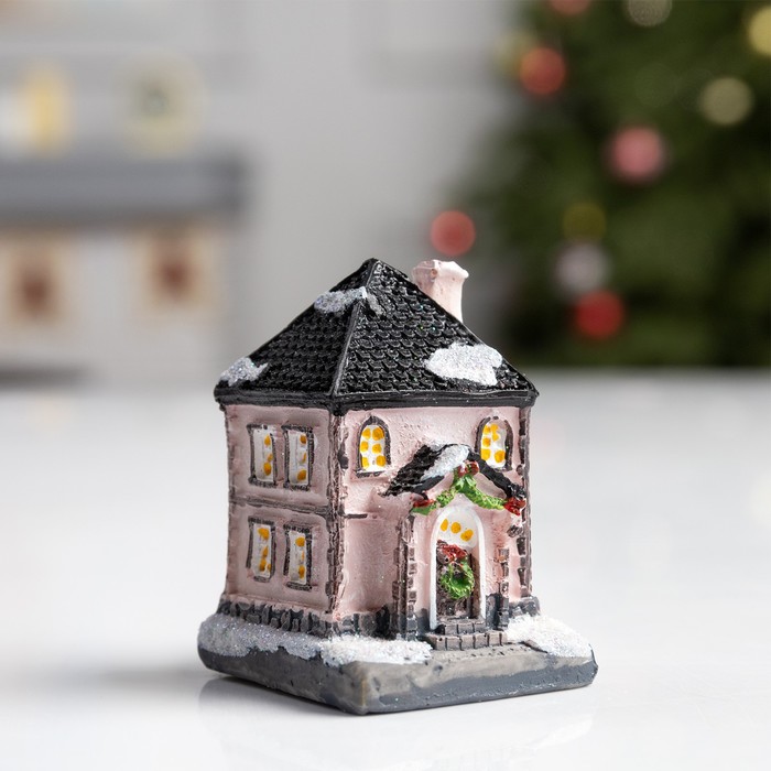 Светодиодная фигура «Дом» 5 × 4 × 4 см, керамика, батарейки AG13х2, свечение тёплое белое - фото 1907160760