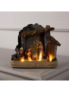 Светодиодная фигура «Рождество» 18×19×8 см, полистоун, от батареек ААх3, свечение тёплое белое - Фото 4