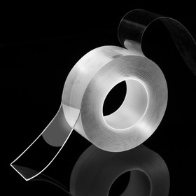 Клейкая нано лента TORSO, прозрачная, двусторонняя, акриловая 6 мм × 3 м Ош
