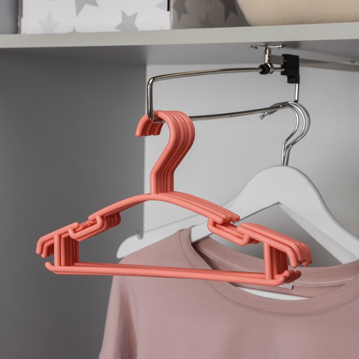 Плечики для одежды детские Доляна «Классика», размер 30-34, МИКС - Фото 1