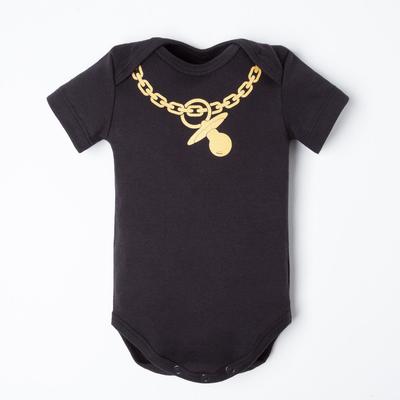 Боди для мальчика «Крошка Я. Цепь», рост 68-74 см, чёрное