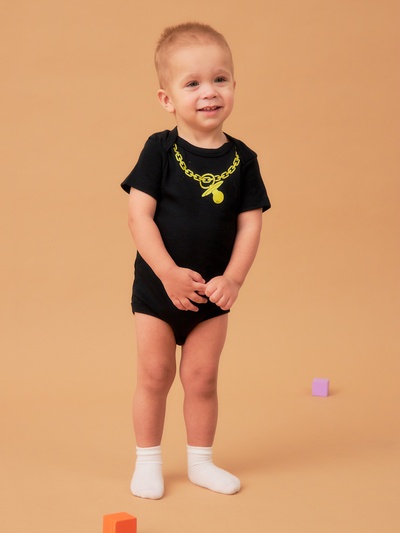 Боди для мальчика «Крошка Я. Цепь», рост 86-92 см, чёрное