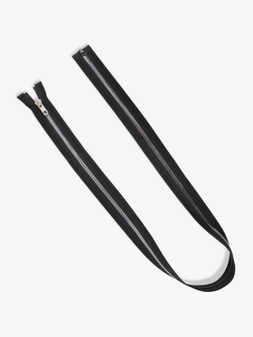 Молния «Трактор», №5, разъёмная, декоративное звено «Акулий зуб», замок автомат, 90 см, чёрная (комплект 10 шт)