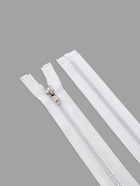 Молния «Трактор», №5, разъёмная, декоративное звено «Акулий зуб», замок автомат, 50 см, белая - Фото 3