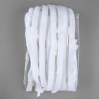 Молния «Трактор», №5, разъёмная, декоративное звено «Акулий зуб», замок автомат, 60 см, цвет белый/серебряный, цена за 1 штуку - Фото 3