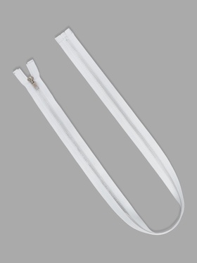 Молния «Трактор», №5, разъёмная, декоративное звено «Акулий зуб», замок автомат, 80 см, белая (комплект 10 шт)