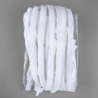 Молния «Трактор», №5, разъёмная, декоративное звено «Акулий зуб», замок автомат, 80 см, белая - Фото 3