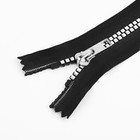 Молния «Трактор», №5, неразъёмная, декоративное звено «Квадрат», замок автомат, 18 см, чёрная - Фото 2