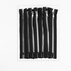 Молния «Трактор», №5, неразъёмная, декоративное звено «Квадрат», замок автомат, 18 см, чёрная - Фото 3