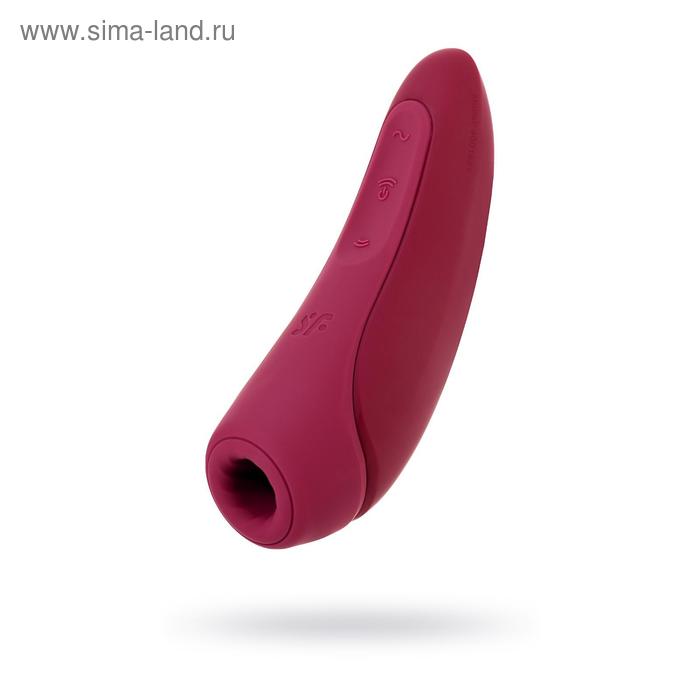 Вакуум-волновой бесконтактный стимулятор клитора Satisfyer Curvy 1+, силикон, цвет красный, 14,3 см - Фото 1