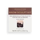 Набор для моделирования бровей Revolution Makeup Brow Sculpt Kit, оттенок Dark brown - Фото 4