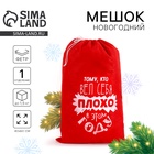 Мешок новогодний Деда Мороза «Тому, кто плохо себя вёл», 40×60 см - Фото 1