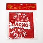 Мешок новогодний Деда Мороза «Тому, кто плохо себя вёл», 40×60 см - Фото 4