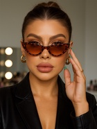 Очки солнцезащитные женские «OneSun. Леопардовый принт», uv 400, линза 4.2×7 см, коричневый - Фото 4