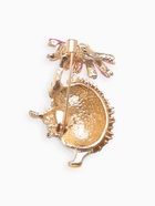 Брошь «Ёжик с цветком», цветной в золоте - Фото 3