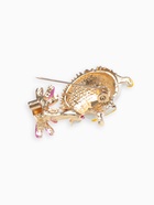 Брошь «Ёжик с цветком», цветной в золоте - Фото 4