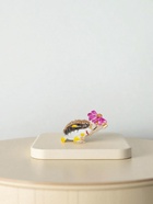 Брошь «Ёжик с цветком», цветной в золоте - Фото 6