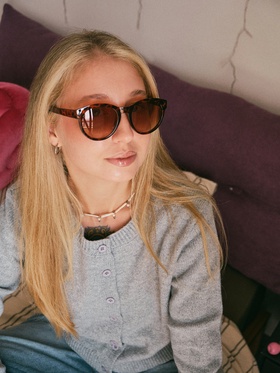 Очки солнцезащитные женские «OneSun. Леопардовый принт», uv 400, линза 5.2×6 см, коричневый  (артикул 5136576)  большой выбор товаров оптом и в розницу по низким ценам с доставкой