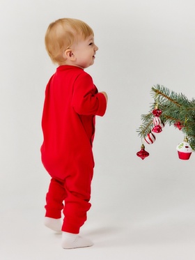 Комбинезон Крошка Я «Happy winter», рост 86-92 см, красный