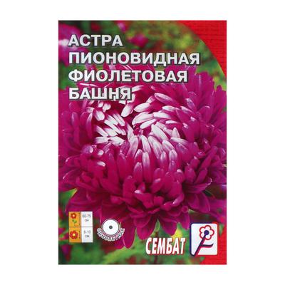 Семена цветов Астра пионовидная "Фиолетовая Башня",  0.2 г
