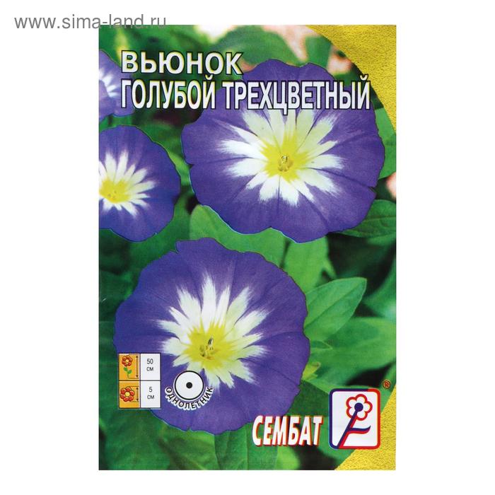 Семена цветов Вьюнок голубой трехцветный 0,5 г - Фото 1