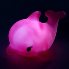 Ночник "Дельфиненок розовый", 9х6 см, пластик - Фото 3