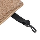 Накидка на переднее сиденье, натуральная шерсть, короткий ворс, бежевый - Фото 3