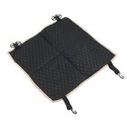 Накидка на переднее сиденье, натуральная шерсть, короткий ворс, бежевый - Фото 4