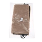 Накидка на переднее сиденье, натуральная шерсть, короткий ворс, бежевый - Фото 8