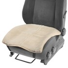 Накидка на переднее сиденье, натуральная шерсть, короткий ворс, бежевый - Фото 9