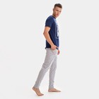 Пижама новогодняя мужская KAFTAN «X-mas», цвет серый/синий, размер 54  (артикул 4972777)  большой выбор товаров оптом и в розницу по низким ценам с доставкой