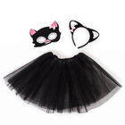 Карнавальный набор «Кошечка», ободок, маска, юбка - фото 110803553