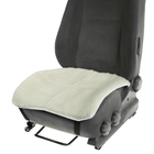 Накидка на переднее сиденье, натуральная шерсть, короткий ворс, белый - Фото 13