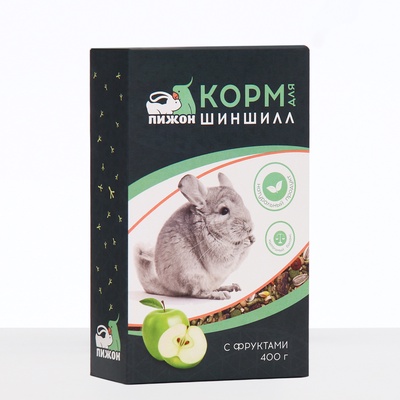 Корм «Пижон» для шиншилл, с фруктами, 400 г