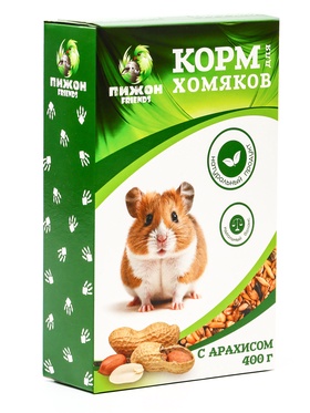 Корм "Пижон" для хомяков, с орехами, 400 г (комплект 3 шт)
